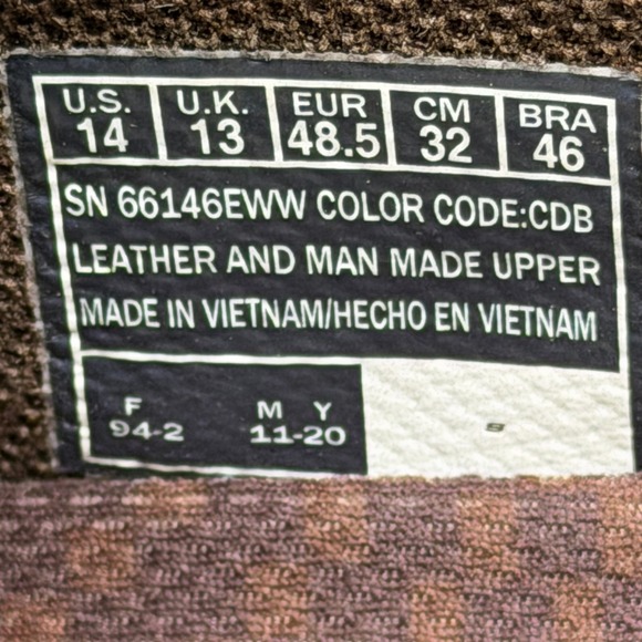 Skechers Shoes Mens 14 Dark Brown Leather Extra Wide Fit Slip On 66146EWW - Picture 8 of 9